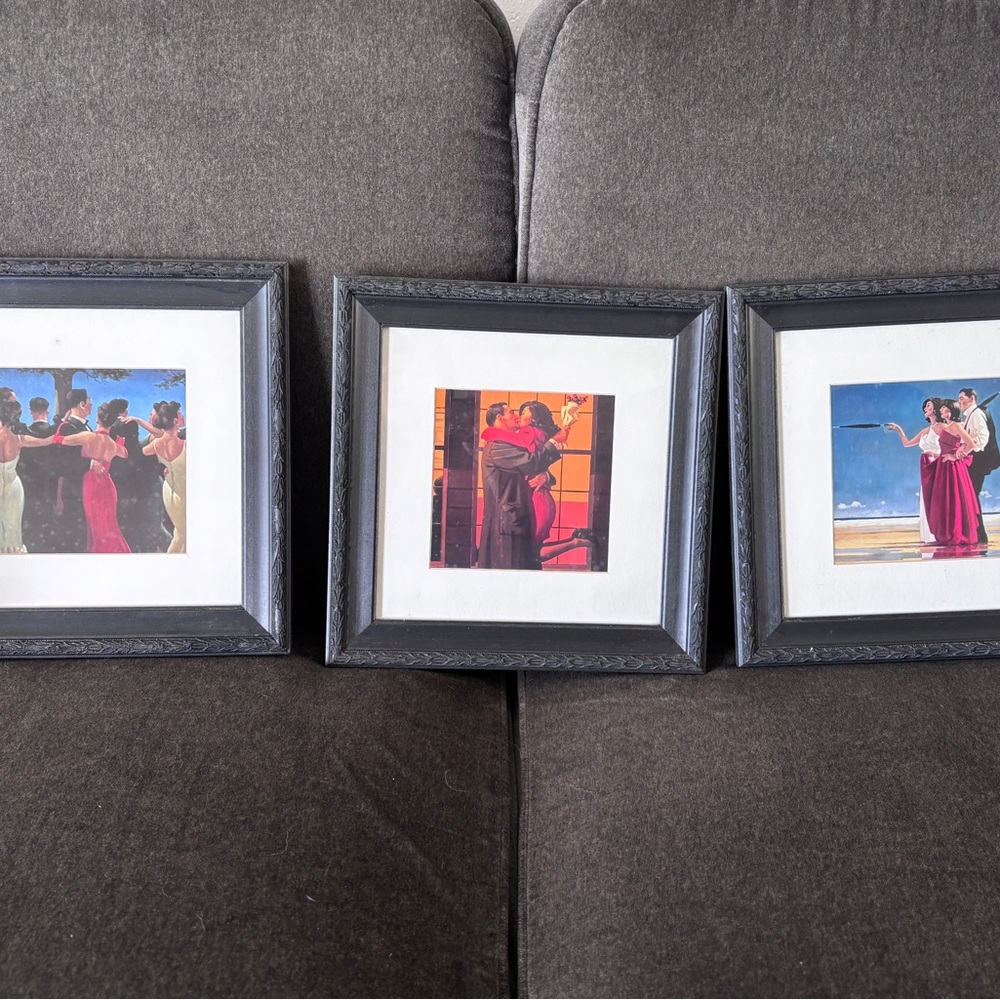 Set of Three Framed Jack Vettriano Prints